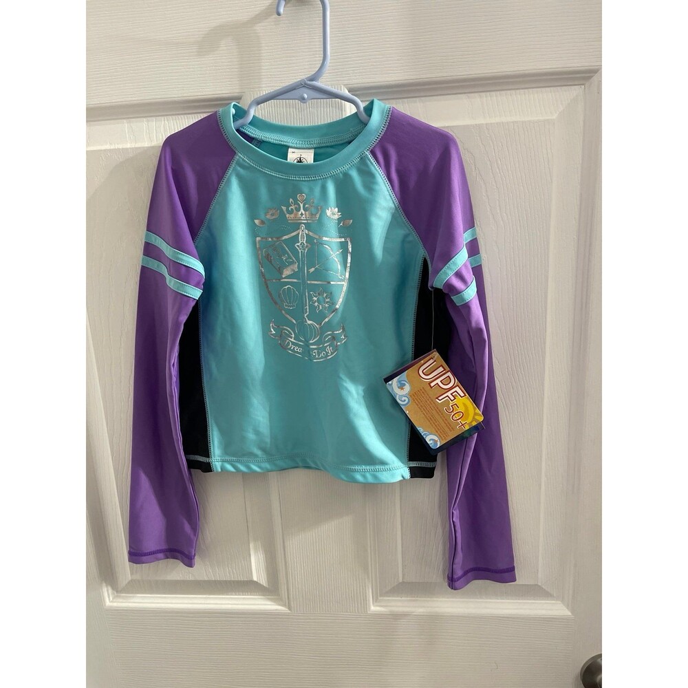 Disney Girls Long Sleeve Rashguard Size 7/8 New With Tags